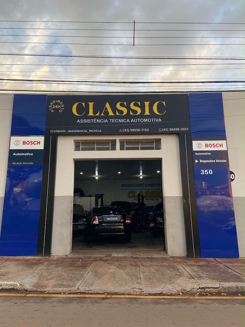 Fachada da CLASSIC — oficina licenciada Bosch em Londrina